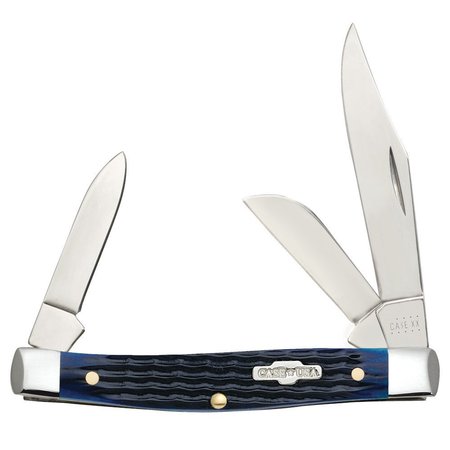 Case Cutlery Knife, Blue Bone Medium Stockman 02806